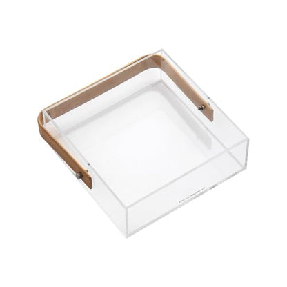 Mind Reader Napkin Holder, Kichen Storage, Countertop Organizer, Caddy, Kitchen, Acrylic, 7.25"L x 7.25"W x 5.5"H, Brown - style: Nakin Holder