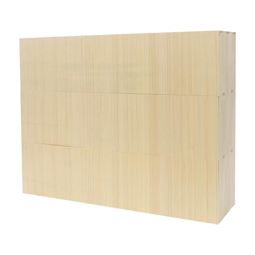 12 Cube Solid Wood Bookcase, Wooden Bookshelf Modern Floor Standing Storage Shelf for Living Room Bedroom Office, 11.8 * 11.8 * 11.8in Cubes with 220lbs Capacity, Easy Assembly - size: 12 Cube B