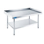Stainless Steel Equipment Grill Stand with Adjustable Undershelf | Heavy Duty 18-Gauge Top | NSF Certified for Commercial Kitchens & Utility Spaces (30" x 48") - size: 48"x30"