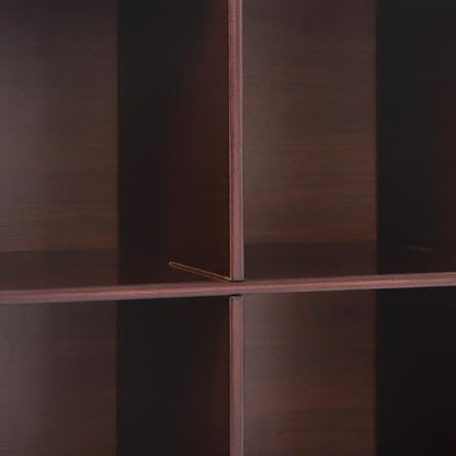 4 Cube Wooden Bookcase, Modern Floor Standing Storage Shelf for Living Room Bedroom Office, 11 * 11in Cubes, Easy Assembly - size: 4 Cube B