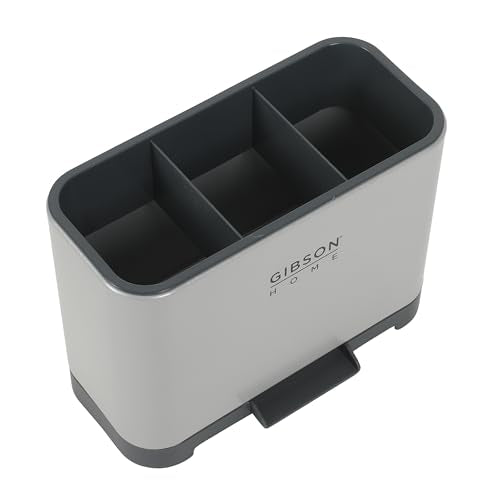 Gibson Home Ledgebrook Sink Caddy With Metal Panel, Sponge Holder for Kitchen Sink, Countertop Organizer and Storage Essentials With Drain Board - size: Sink Caddy w/o Rack