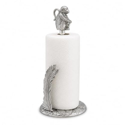 Arthur Court Monkey Paper Towel Holder - Aluminum Safari Design - 15 Inch Tall Countertop Accessory - size: Monkey