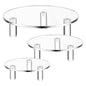 Lineshading 3 Pcs Round Acrylic Display Riser Clear Round Stands Clear Pedestal Riser Board for Cake Plant Dessert Jewelry Collectible Cupcake Figure Wedding Birthday Party Decor(8'',10'',12'') - size: 8'',10'',12'', style: Round