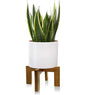 Wood Plant Stand, Mid Century Modern Planter Stand Rattan Flower Pot Stand, Low Short Plant Stands Indoor - Boho Rustic Wooden Stool for Plant Pot Holder, Fit 5-15 Inch Pot - color: 1 Brown