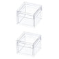 KissYou Small Acrylic Box with Lid Clear Candy Boxes for Display Party Decoration Plastic Square Cube - size: 1.18 x1.18 x 0.86 Inch