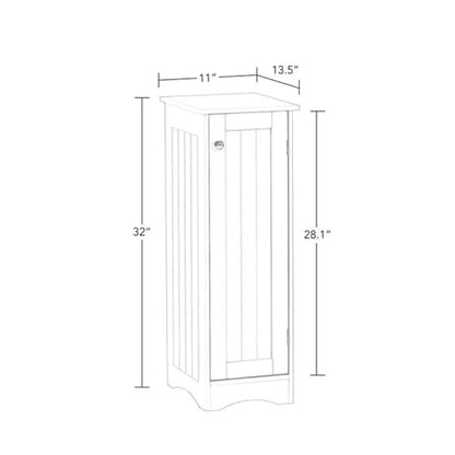 RiverRidge Ashland Slim Linen Cabinet - White - Narrow Cabinet for Bathroom Slim Storage with 2 Adjustable Shelves for Small Spaces