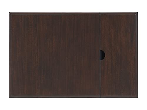 Martin Svensson Home Elegant Chairside End Table with Power — 24″W x 16″D x 25″H, Catalina Blue with Walnut Top — Transitional Painted Accent Table with Flip-Top USB Charging, Drawer & Cabinet Storage - color: Catalina Blue With Coffee Walnut Top