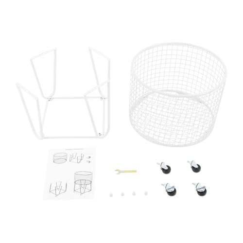 Mesh Wire Laundry Basket Storage Cart, Wire Metal Rolling Laundry Basket | for Bathroom Bedroom Dirty Clothes Storage (E) - size: E