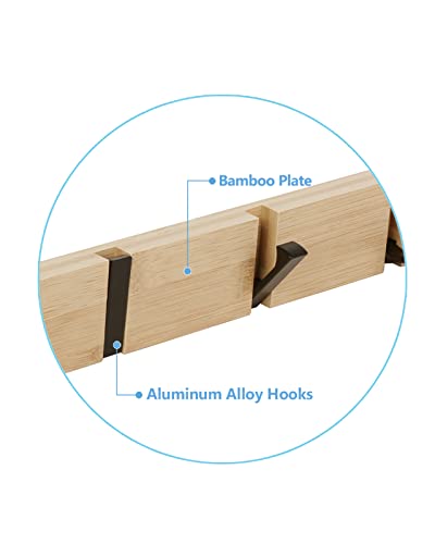JSVER Coat Rack Wall Mount Coat Hooks, Coat Hooks Wall Mounted with 3 Standard Retractable Hooks, Space-Saving Coat Rack for Entryway, Hallway, Bathroom, Living Room, Bedroom - size: 11.8 Inch 3 Hooks