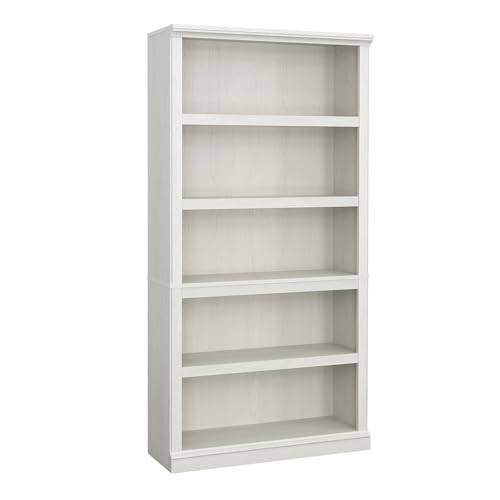 Sauder 5 Tier Book Shelf Wooden Bookcase Multipurpose Bookshelf for Home Office, Living Room, in Glacier Oak - color: Glacier Oak