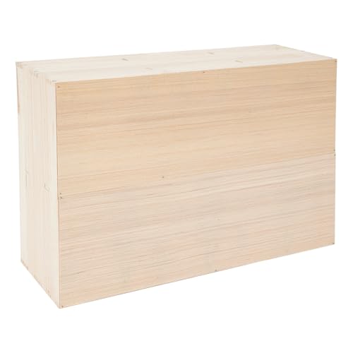 6-Cube Solid Wood Bookshelf, 2-Tier Storage Organizer Semi-Open Floor Display Shelf Closet Cabinet with 3 Baskets for Home Office Library School, 12" D x 35" W x 24" H - size: 6-Cube, with Baskets