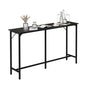VINGLI 63 Inch Bar Table, Rectangular Counter Height Home Pub Table, Black | High Top, Multi-Scene Use for Kitchen Dining Living Room Sofa Entryway, Wooden Tabletop & Metal Base, Easy to Install - color: Black, size: 63"L