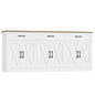 HOSTACK 71"W Farmhouse Kitchen Sideboard Buffet Cabinet with Storage, White | Large Coffee Bar Cabinet with 3 Wide Drawers, Long Buffet Table with Shelves, Kitchen Storage Cabinet for Dining Room - color: White