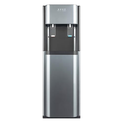 F880 Floor Standing Beverage Tower, Lower Cabinet Loading Hot and Cold Water Station, 450W Heating w/Cup-Push Spout for Kitchen, Lounge & Front Desk (Dark Gray) - color: Dark Gray