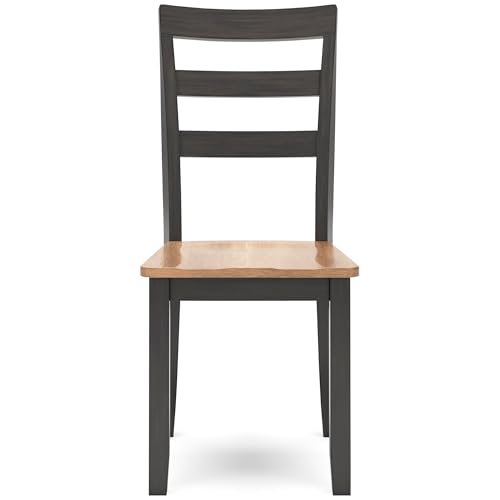 Signature Design by Ashley Gesthaven Solid Wood Frame Dining Chair, Set of 2, Natural/Brown - color: Light Brown & Dark Brown
