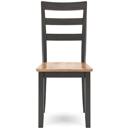 Signature Design by Ashley Gesthaven Solid Wood Frame Dining Chair, Set of 2, Natural/Brown - color: Light Brown & Dark Brown