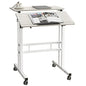 SogesHome Adjustable Laptop Desk Table 23.6inches Portable Laptop Table Computer Stand Desk Cart Tray Table, White Maple - color: Maple, size: 23.6''