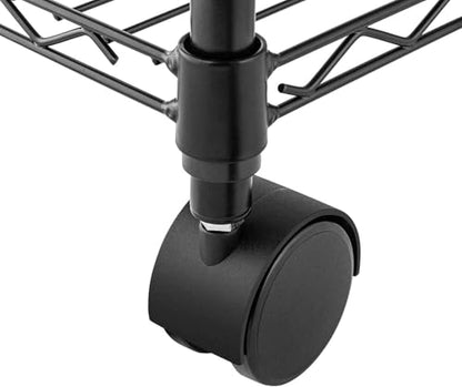 Simple Deluxe Heavy Duty 4-Tier Storage Shelving Unit, 35.83" W x 13.98" D x 55.91" H, 1000 Lbs Loading Capacity, Black - color: Black, size: 4-Tier, 36"W x 14"D x 56"H
