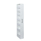 Slim Storage Cart,Pull-Out Spice Rack Next to Fridge White Narrow Storage Cabinet with Open Self, Wood Unit Storage Rack with Handle Wheels for Narrow Spaces,7 Tier - size: 2