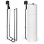 Black Over The Tank Toilet Paper Holder for 4 Roll Tissue,Bathroom Toilet Paper Roll Storage Holder Wall Mount Brushed Nickel,Metal Hanging Toilet Paper Holder Dispenser,Organizer 2pcs - color: K:hold 4 Rolls Tissue(2pcs,black)