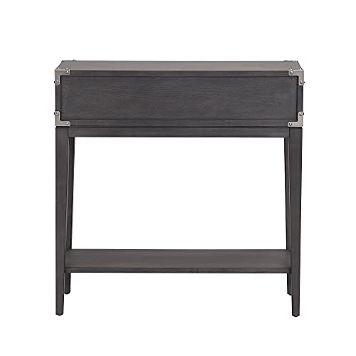 Leick Home 24032 Beckett One Drawer Hall Stand with Shelf for Living Room, Hallway, Entryway, Anthracite/Pewter - color: Anthracite