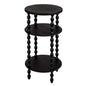 Creative Co-Op Bobbin Leg Round Wood Accent Table, Black - color: Black, size: 15.75"L x 15.75"W x 29.5"H