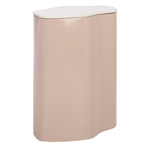 SAFAVIEH Home Collection – Kanon Taupe Base & White Marble Top Accent Table, Sculptural Modern Design, Fully Assembled (ACC3235A) - color: White/Taupe