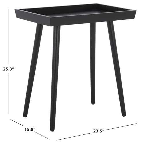 SAFAVIEH Home Collection Nonie Mid-Century Modern Black Tray Accent Table for Living Room, Home Office, Bedroom, Foyer - color: Black