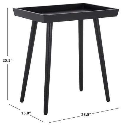 SAFAVIEH Home Collection Nonie Mid-Century Modern Black Tray Accent Table for Living Room, Home Office, Bedroom, Foyer - color: Black