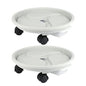 10 Inch Plant Caddy with Wheels & Water Container, 10.4" Round Plant Tray with Water Drawer, Rolling Planter Stand, for Indoor Outdoor, Bearing 110 Lbs, 2 Pack - size: 10 Inch