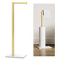 Gold Toilet Paper Holder Stand Marble Base SUS 304 Stainless Steel Freestanding Tissue Roll Holder for Bathroom Rustproof Storage for 4 Rolls Brushed Gold by Homevacious - color: Brushed Gold