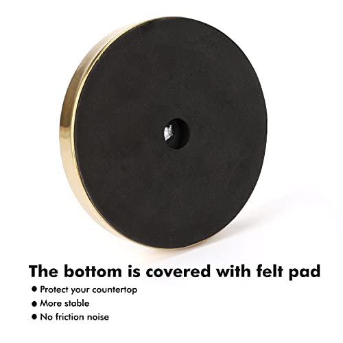 Toilet Paper Holder Stand, Freestanding Toilet Paper Holder Stand with Reserve for 4 More Rolls, SUS304 Stainless Steel Sturdy Base (Brushed Gold) - color: Brushed Gold