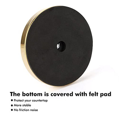 Toilet Paper Holder Stand, Freestanding Toilet Paper Holder Stand with Reserve for 4 More Rolls, SUS304 Stainless Steel Sturdy Base (Brushed Gold) - color: Brushed Gold