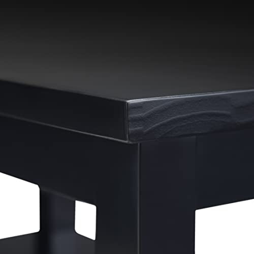 SIMPLIHOME Warm Shaker Solid Wood 14 inch Wide Transitional-Style Narrow Side Tables in Black for the Living Room and Bedroom (Set of 2) - color: Black, size: 14 inch, style: End Table (Set of 2)