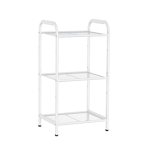 MAX Houser Storage Rack with Shelf,Industrial Style Extendable Plant Stand, Standing Shelf Units for Kitchen, Bathroom, Office,Living Room, Balcony, Kitchen (White, 3 Tier) - color: White, size: 3-Tier