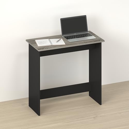 Handa 32 Inch Computer Small Desk, Classroom Home Office Bedroom Wooden Table, Dark Limed Oak/Black - color: Dark Limed Oak/Black