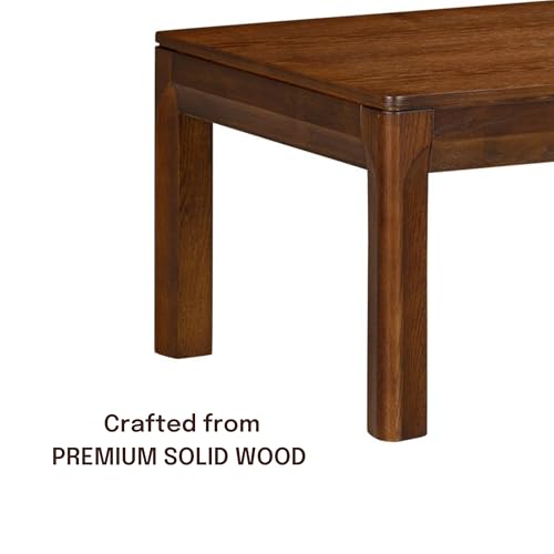NTC Flow Modern Wooden Rectangle Coffee Table with Hidden Drawer – Waterproof & Heat Resistant, Dark Walnut - color: Dark Walnut, size: 47 Inch, style: Coffee Table
