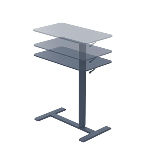 TopJob ANYDESK NEST Mobile Standing Desk, Portable with Hidden Wheels Non Folding, Sit Stand Desk, Computer Workstations, Home Use, Couch Side Table, Bedside Table, Kitchen Prep Table (Indigo) - color: Indigo