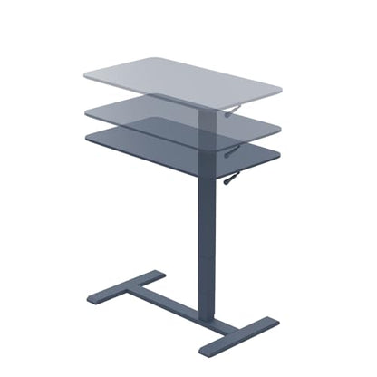 TopJob ANYDESK NEST Mobile Standing Desk, Portable with Hidden Wheels Non Folding, Sit Stand Desk, Computer Workstations, Home Use, Couch Side Table, Bedside Table, Kitchen Prep Table (Indigo) - color: Indigo