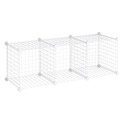Rubbermaid 3 Piece Storage Wire Stackable Cube Set Easy Assemble White for Closet/Bookshelf/Toys Multi-Use Home Organizer - style: Storage Cubes