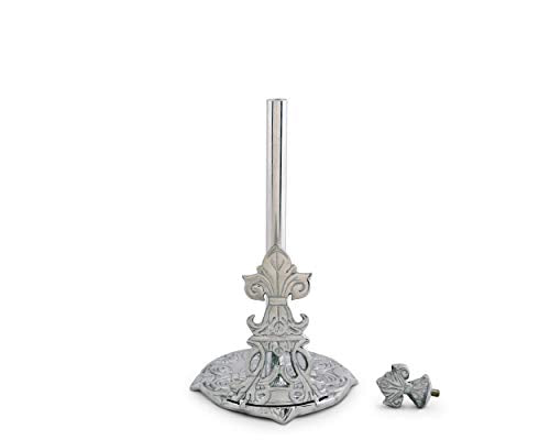 Arthur Court Designs Decorative Countertop Fleur-De-Lis French Paper Towel Holder - Aluminum Metal on Countertop 13 inch Standing Tall - size: 7 inches in diameter and 13 tall