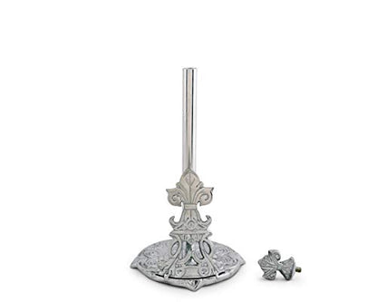 Arthur Court Designs Decorative Countertop Fleur-De-Lis French Paper Towel Holder - Aluminum Metal on Countertop 13 inch Standing Tall - size: 7 inches in diameter and 13 tall