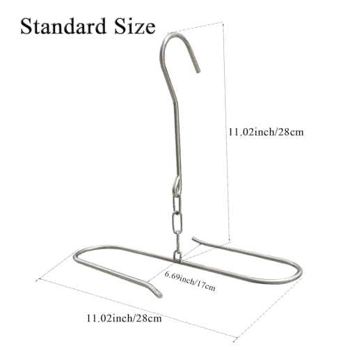 2Pack Fishing Waders Boot Hangers, Stainless Steel Wading Boots Hanger, Wader Hangers for Drying Fishing/Hunting Waders, Boot Drying and Storage Drying - color: Silver-2pack