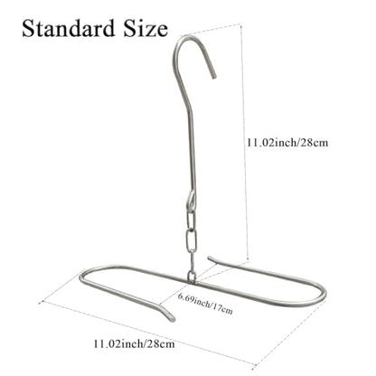 2Pack Fishing Waders Boot Hangers, Stainless Steel Wading Boots Hanger, Wader Hangers for Drying Fishing/Hunting Waders, Boot Drying and Storage Drying - color: Silver-2pack