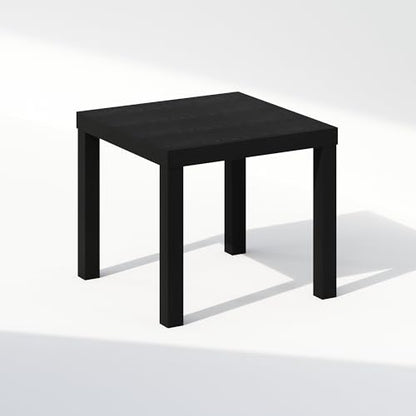 Furinno Classic Modern Coffee Table, Printer Stand, Black | 1.8" Triple Thick Square Tabletop, Side Table with 4 Legs, for Living Room, Bedroom, Home Office - color: Black, size: Square