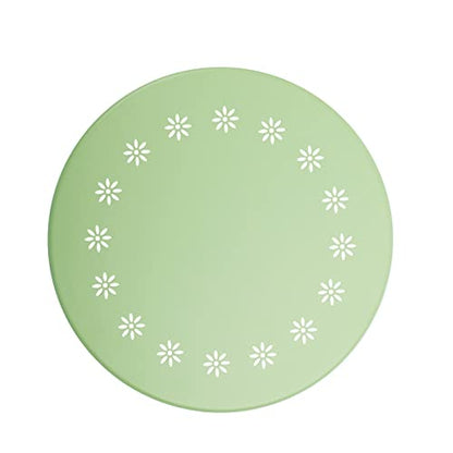 danpinera Outdoor Side Tables with Flower Cut Outs, Weather Resistant Steel Patio Side Table, Small Round Outdoor End Table Metal Side Table for Patio Yard Balcony Garden Green - color: Green