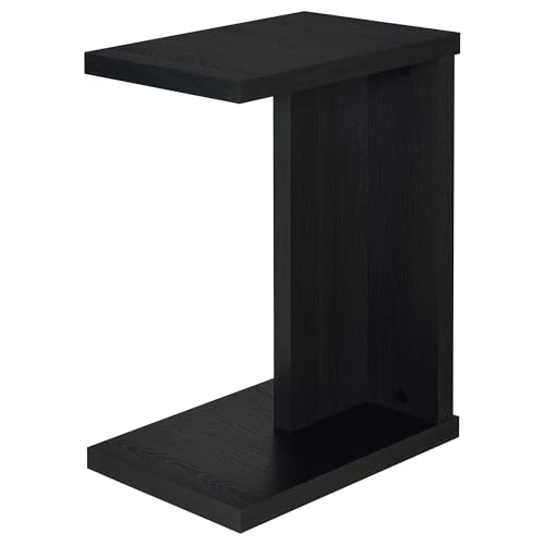 Coaster Home Furnishings - Clower - Wood - C-Shaped Side Table with Rectangular Top, Open Form, and Square Edges - Living Room - Black - 930276 - color: Black