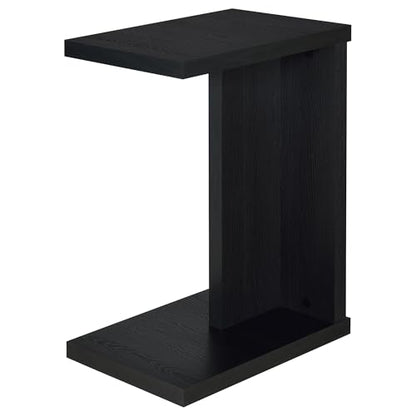 Coaster Home Furnishings - Clower - Wood - C-Shaped Side Table with Rectangular Top, Open Form, and Square Edges - Living Room - Black - 930276 - color: Black