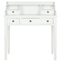 SAFAVIEH Furniture - Landon 5-Drawer Writing Desk - White - Solid Wood - Classic Hutch Design - Ideal for Home Office, Living Room, Den, 36.2"W x 19.1"D x 40.5"H (AMH6516D) - color: White