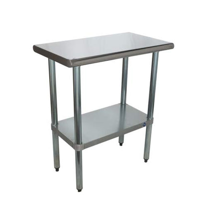 kps Stainless Steel Work Table with Undershelf – 14" x 36" NSF Certified Compact Prep Table for Commercial Kitchen, Bakery, or Food Truck